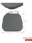 4'lü Standartfit Oval Sandalye Minderi Fermuarlı Yıkanabilir Kılıf Bağcıklı Su ve Yağ Itici 42 x 42 x 5 Antrasit 5