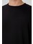 Siyah Casual O Yaka Lastik Paça Pamuklu Erkek Oversize Eşofman Takımı - 85120 6