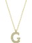 925 Ayar Gümüş Gold G Harfi Kadın Gümüş Kolye (T6613) (336336) 1