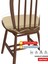 6'lı Standartfit Oval Sandalye Minderi Fermuarlı Yıkanabilir Kılıf Bağcıklı Su ve Yağ Itici 42 x 42 x 5 Bej 3