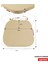 6'lı Standartfit Oval Sandalye Minderi Fermuarlı Yıkanabilir Kılıf Bağcıklı Su ve Yağ Itici 42 x 42 x 5 Bej 5