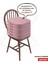 6'lı Standartfit Oval Sandalye Minderi Fermuarlı Yıkanabilir Kılıf Bağcıklı Su ve Yağ Itici 42 x 42 x 5 Pembe 1