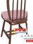 6'lı Standartfit Oval Sandalye Minderi Fermuarlı Yıkanabilir Kılıf Bağcıklı Su ve Yağ Itici 42 x 42 x 5 Pembe 3