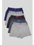 Erkek 3'lü Renkli Düğmeli Penye Boxer 1