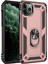 Newface iPhone 11 Pro Max Kılıf Sofya Yüzüklü Silikon Kapak - Rose 1