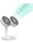 Çift Başlı Taşınabilir USB Şarjlı Fan, LED Gece Lambası ve 5000MAH Pil ile Uzun Çalışma Süresi, Ayarlanabilir Hız ve 270° Dönebilir Kafalar, Ev, Ofis, Kamp Için Ideal (CZ-01X - Beyaz) 1