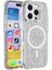iPhone 16 Pro Max Kılıf Şeffaf Simli ve Magsafe Özellikli Şık Dazzle Premium Sert Silicone Case Cover 1