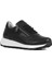 Kadın Siyah Bağcıklı Fermuarlı Deri Sneaker 3