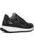 Kadın Siyah Bağcıklı Fermuarlı Deri Sneaker 5