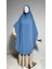 Tam Boy Sandy Sufle Khimar Hijab Eşarp Indigo 2