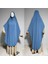 Tam Boy Sandy Sufle Khimar Hijab Eşarp Indigo 4