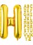 1 Adet 16 Inç 36 cm H Harf Gold Folyo Balon 1