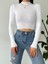 Kadın Uzun Kollu Yumuşak Dokulu Esnek Triko Crop Body 1