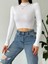Kadın Uzun Kollu Yumuşak Dokulu Esnek Triko Crop Body 2