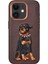 Venco iPhone 11 Perma Desenli Kapak - Koyu Kahve 1