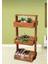 Çok Amaçlı Ahşap Sepet Banyo Organizer Mutfak Düzenleyici Çiçeklik Retro Çam Antik 2