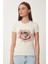 Çiçek Baskılı Örme T-Shirt 3