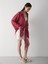 Bordo Flam Keten Kimono Gömlek 3