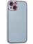 Newface iPhone 14 Plus Kılıf Coco Deri Silikon Kapak - Sky Blue 3