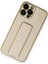 Newface iPhone 14 Pro Kılıf Coco Deri Standlı Kapak - Gold 2