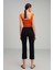 Betty Crop Slim Fit Siyah Pantolon 4