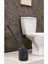 Silikon Wc Tuvalet Banyo Fırçası Klozet Fırçası Oval Siyah 1