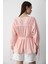 Pembe %100 Pamuk Kolu Lastikli Müslin Gömlek 2