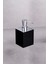 System Tezgah Üstü Mat Siyah-Krom Sıvı Sabunluk 80X80MM 1