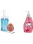 Bosphorus Homi Süngerli̇k Bölmeli̇ Akri̇li̇k Sivi Sabunluk ve 1 Adet 400 ml Sivi Sabun Gül Kokulu 1