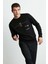Jax Erkek Düz Önü ve Arkası Baskılı Bisiklet Yaka Siyah Sweatshirt 4