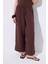 Müslin Bağlamalı Pantolon Acı Kahve 4