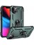 Newface iPhone 14 Plus Kılıf Sofya Yüzüklü Silikon Kapak - Yeşil 2