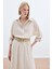 Kol Detaylı Salaş Gömlek - Bej 4