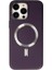 Newface iPhone 14 Pro Max Kılıf Coco Deri Magneticsafe Silikon - Derin Mor 1