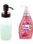 Bosphorus Homi Buz Desenli̇ Cam Sivi Sabunluk ve 1 Adet 400 ml Sivi Sabun Gül Kokulu 1
