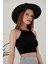 Siyah Fitted/vücuda Oturan Iki Omuzu Açık Miami Fitilli Esnek Örme Bluz 3