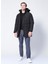 Carl Long Quilted Coat Otw Erkek Siyah Mont 22020156-02 2