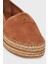 Hakiki Deri ve Süet Detaylı Paltform Taban Espadril Bayan Ayakkabı FW0FW08586 Gu9 5