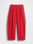 Kadın Kırmızı Crinkle Gauze Easy Barrel Pantolon 3