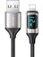 US-SJ543 Dijital Göstergeli,çipli,örgülü, 1.2m 2.4A Lightning iPhone Şarj ve Data Kablosu Amz 1