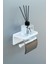 Home Yapışkanlı Kapaklı Tuvalet Kağıdı Askısı Banyo Tuvalet Kağıtlığı Aparatı Peçetelik Organizer Plastik, Beyaz 2