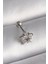 316L Çelik Gümüş Renk Zirkon Taşlı Yıldız Model Tragus Piercing 1