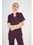 Aylu Model Soft Likra Mürdüm Doktor Hemşire Hastane Scrubs Üniforma Takımı 6