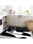 Barcelona Koleksiyonu Siyah Beyaz Soyut Desenli Modern Dekoratif Halı BARCELONA66 3