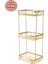 Paslanmaz Pirinç Taci 22X15CM Şampuanlık Banyo Rafı Altın Gold 1