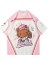 Pembe V Yaka Hello Kitty Baseball Jersey T-Shirt 1