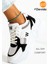 Kadın Beyaz Spor Ayakkabı 5 Cm Yüksek Air Taban Günlük Sneaker X110 5