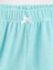 Kız Çocuk Bebe Mavisi Çocuk Geri Dönüştürülmüş Fitilli Pijama Şortları 2