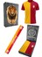 Orijinal Lisanslı 5 Yıldızlı Sarı Kırmızı Erkek T-Shirt + Şal Kaşkol Set Hediyelik Ahşap Kutulu 1