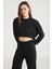 Amy Kadın %100 Organik Pamuk Siyah Sweatshirt 1
